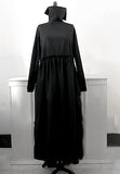 RAW WAIST DRESS LONG SLEEVE