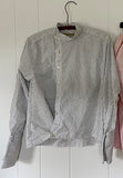 9B CROSS OVER CROPPED LONG SLEEVE SHIRT