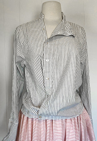 9B CROSS OVER CROPPED LONG SLEEVE SHIRT